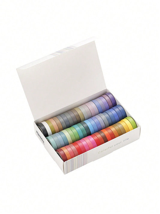 60 pièces washi tape couleur