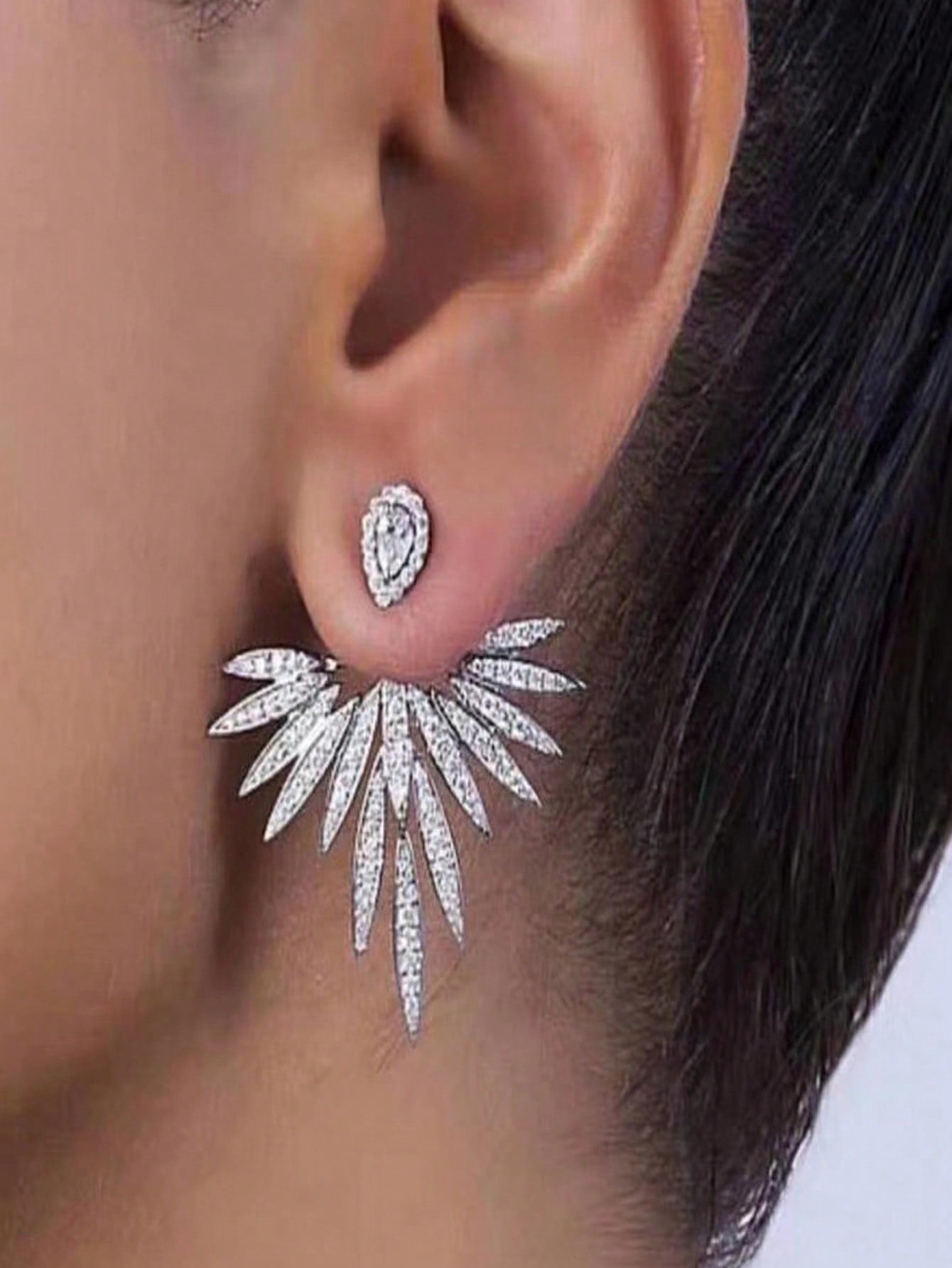 Boucles d’oreilles élégantes royales luxueuses